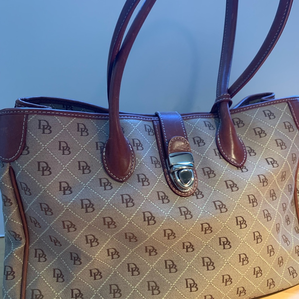 Dooney & Bourke Brown and Tan Signature Tote